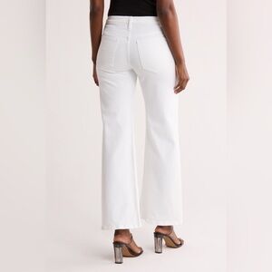 ETICA ROMI MID RISE WIDE LEG JEANS, VINTAGE WHITE, SIZE 34